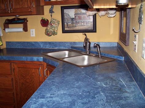 blue laminate countertops